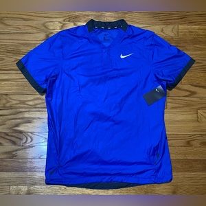 Nike Wind Shirt Pullover Short Sleeve Zip Pockets Men’s Sz M New!! Blue @913